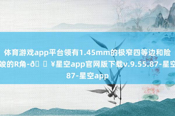 体育游戏app平台领有1.45mm的极窄四等边和险些完竣的R角-🔥星空app官网版下载v.9.55.87-星空app