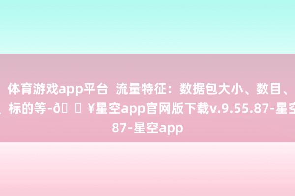 体育游戏app平台  流量特征：数据包大小、数目、速度、标的等-🔥星空app官网版下载v.9.55.87-星空app