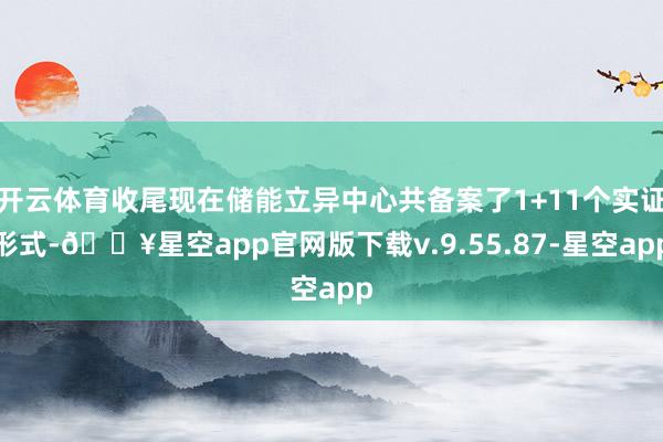 开云体育收尾现在储能立异中心共备案了1+11个实证形式-🔥星空app官网版下载v.9.55.87-星空app