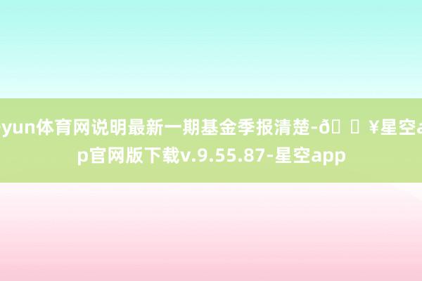 开yun体育网说明最新一期基金季报清楚-🔥星空app官网版下载v.9.55.87-星空app