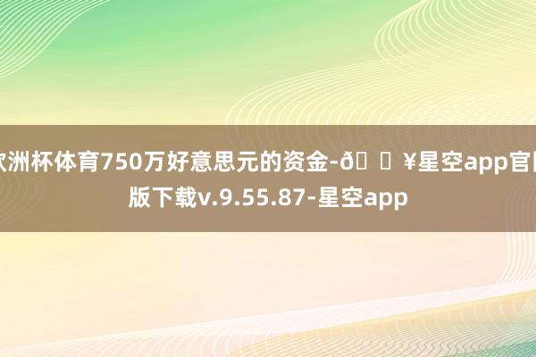 欧洲杯体育750万好意思元的资金-🔥星空app官网版下载v.9.55.87-星空app