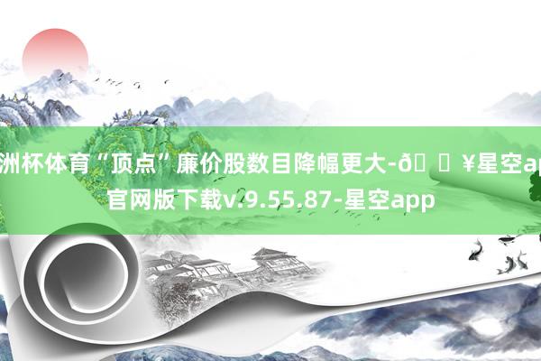 欧洲杯体育“顶点”廉价股数目降幅更大-🔥星空app官网版下载v.9.55.87-星空app