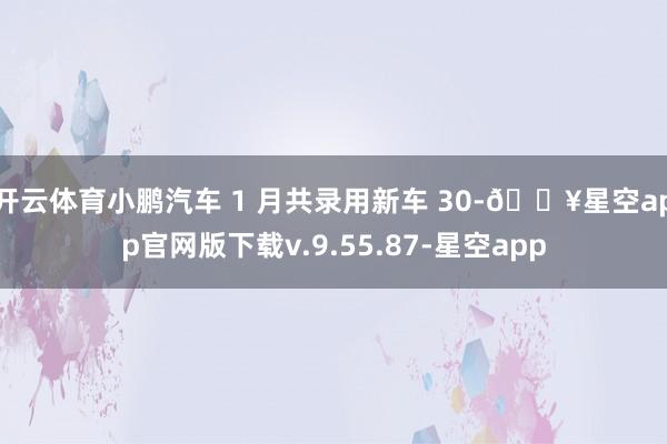 开云体育小鹏汽车 1 月共录用新车 30-🔥星空app官网版下载v.9.55.87-星空app